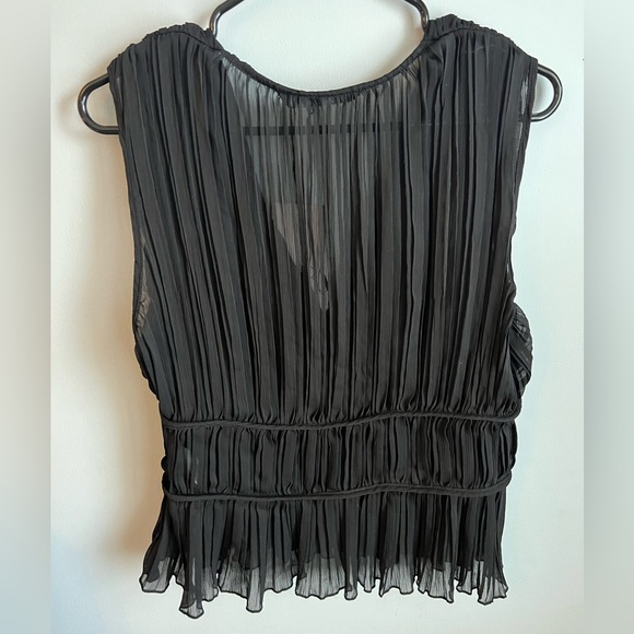 Zara - Black V-neck Top - Size XL - Picture 3 of 4
